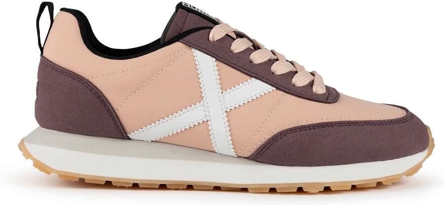 MUNICH Sneakers laag 'RUSH' donkerbruin pastelroze wit - Foto 5