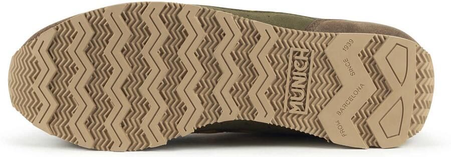 MUNICH Sneakers laag 'Um' chocoladebruin geel donkergrijs olijfgroen - Foto 6