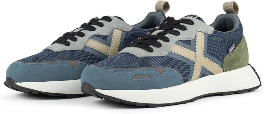 MUNICH Sneakers laag 'XEMINE' marine lichtgrijs olijfgroen - Foto 2
