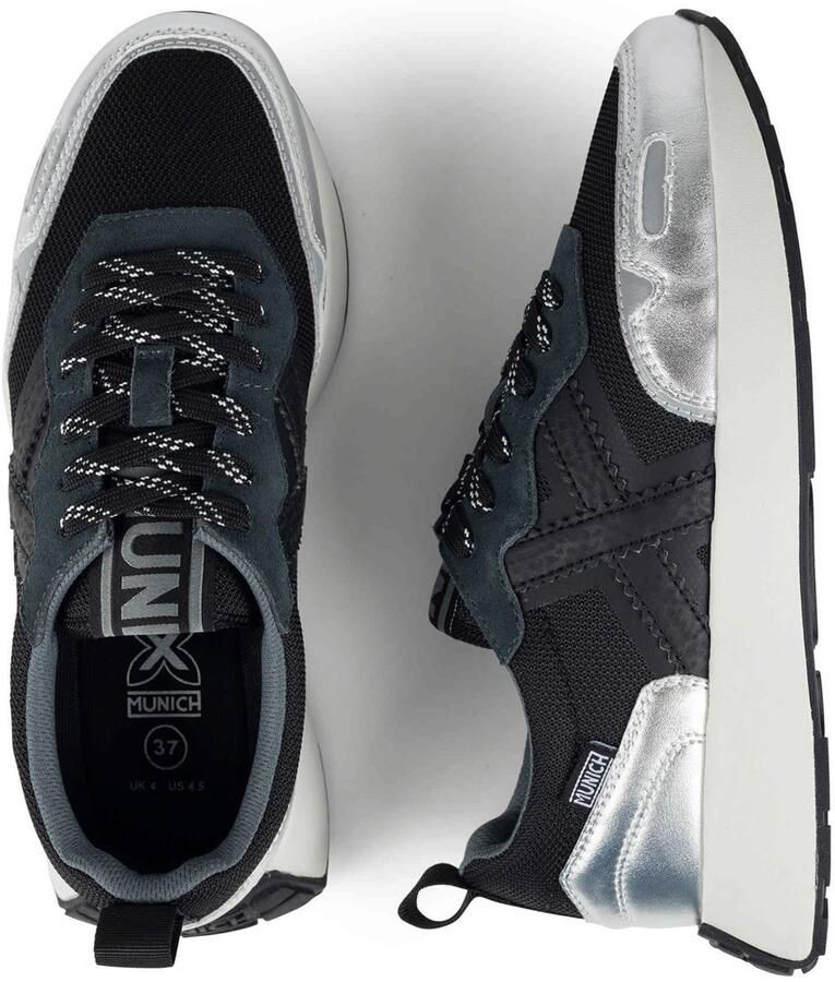 MUNICH Sneakers laag 'XEMINE' zwart zilver - Foto 2
