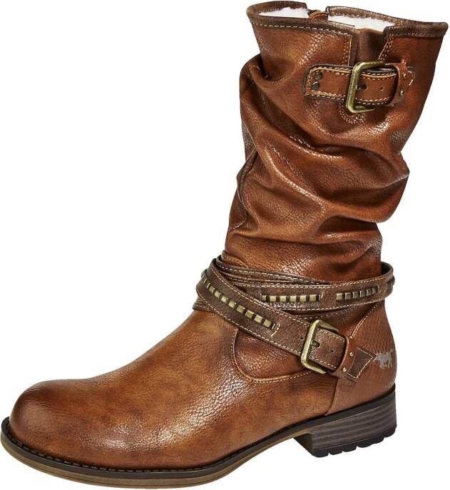 Mustang Shoes Winterlaarzen met siergespen op de slouchy schacht - Foto 4