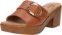 Mustang Shoes Slippers blokhak zomerschoen slippers met grote decoratieve gesp - Thumbnail 3
