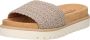 Mustang Taupe Textiel Zomer Slipper Beige - Thumbnail 5
