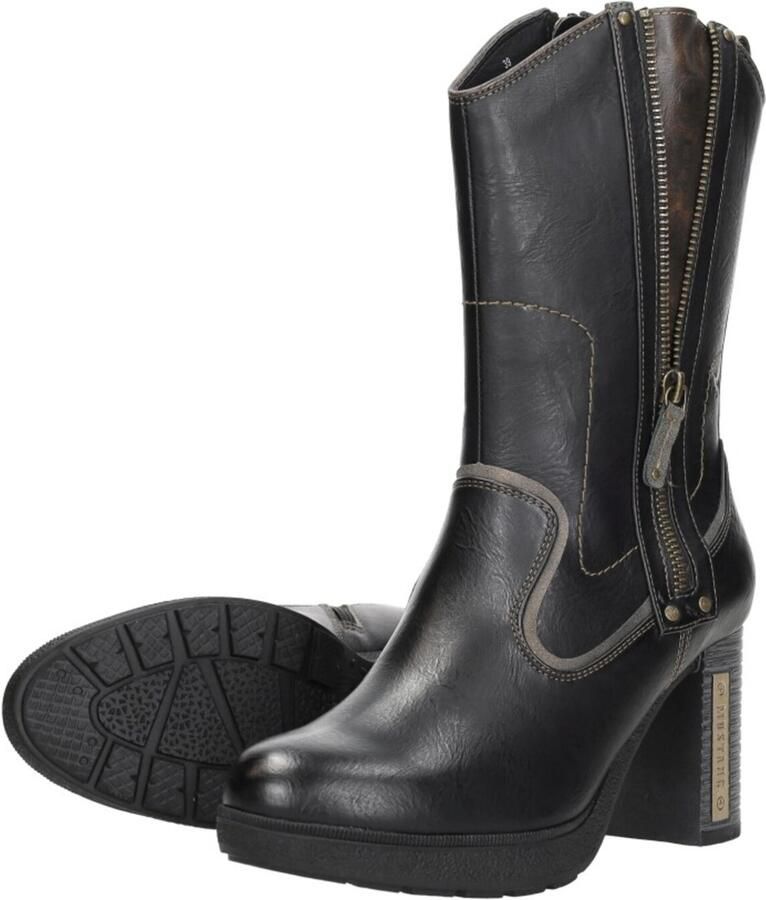 MUSTANG Boots 'Enkellaarsjes Hak' zwart - Foto 3