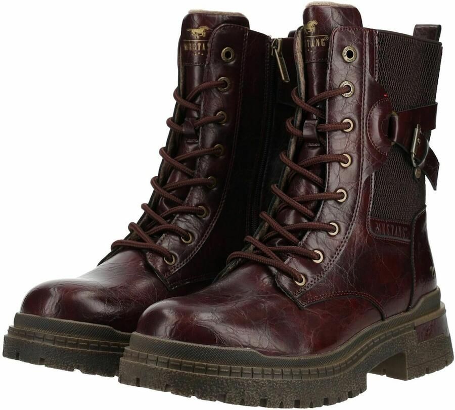 MUSTANG Boots wijnrood zwart - Foto 3