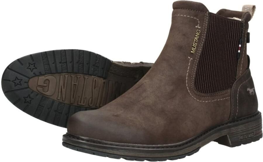 Mustang Shoes Chelsea-boots slip-on boots ankle boots block heel side stretch insert - Foto 5