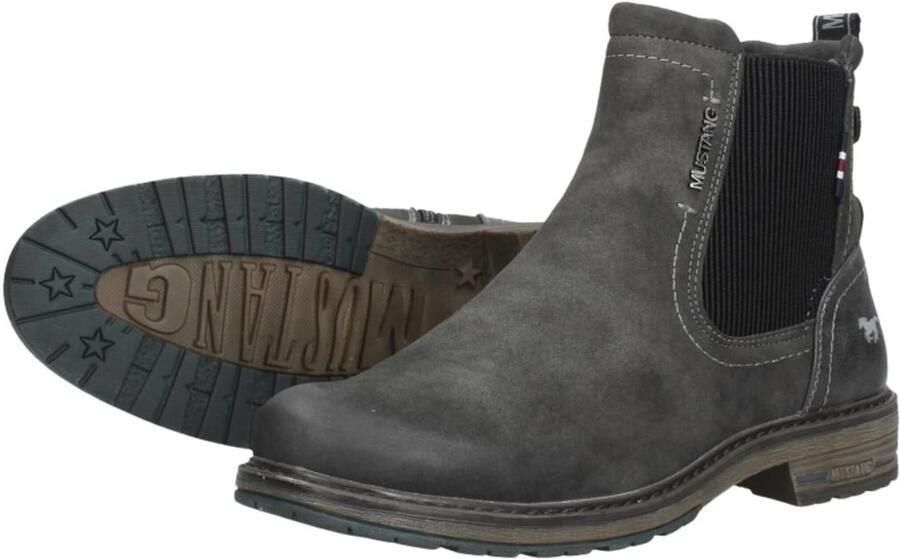 Mustang Shoes Chelsea-boots slip-on boots ankle boots block heel side stretch insert - Foto 6