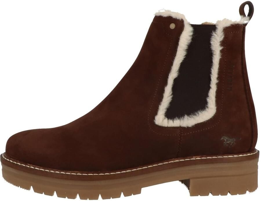 MUSTANG Chelsea boots 'Verona' bruin zwart wit