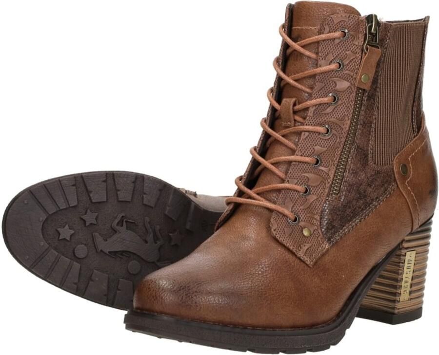 Mustang Veterschoenen Hak Veterschoenen Hak cognac - Foto 8