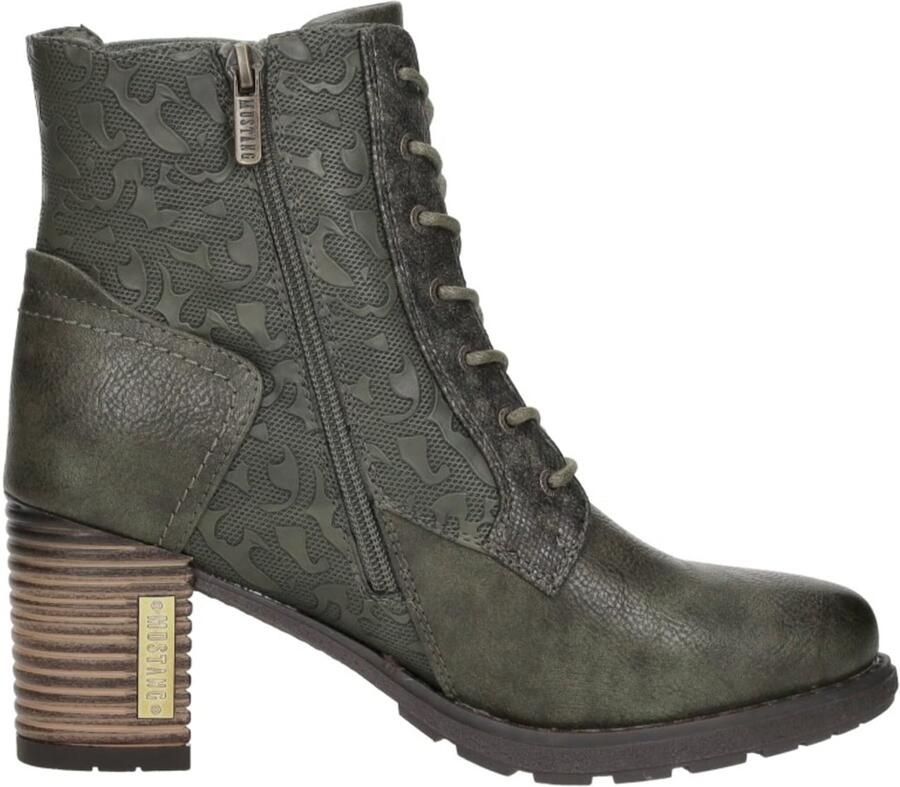 Mustang Veterschoenen Hak Veterschoenen Hak khaki - Foto 7