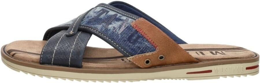 Mustang Shoes Slippers zomerschoen slippers badschoen met opvallende logo-opschrift