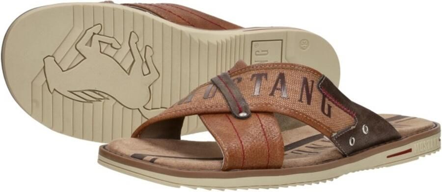 Mustang Shoes Slippers zomerschoen slippers badschoen met opvallende logo-opschrift - Foto 5