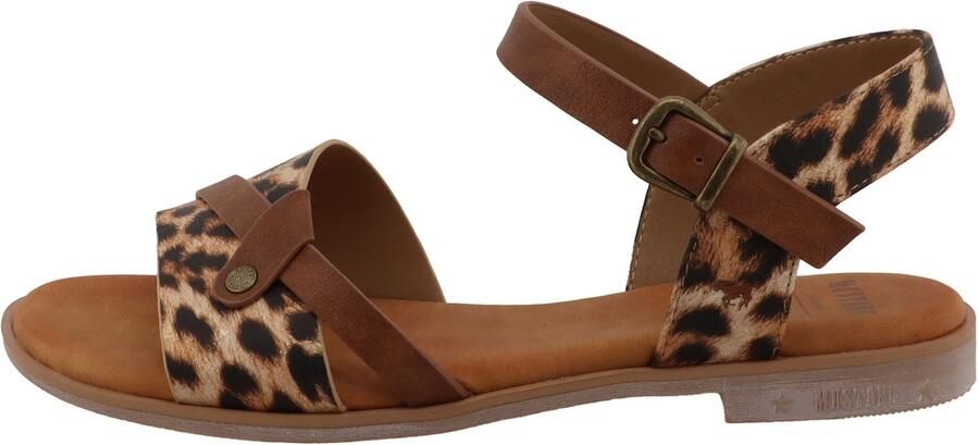Mustang damessandaal bruin leopard