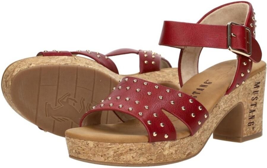 Mustang Sandalen Hak Sandalen Hak Bordeaux - Foto 7