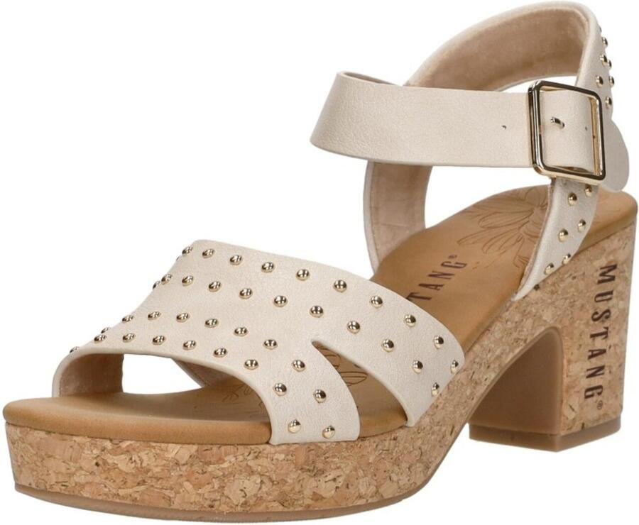 Mustang Sandalen Hak Sandalen Hak gebroken wit - Foto 9