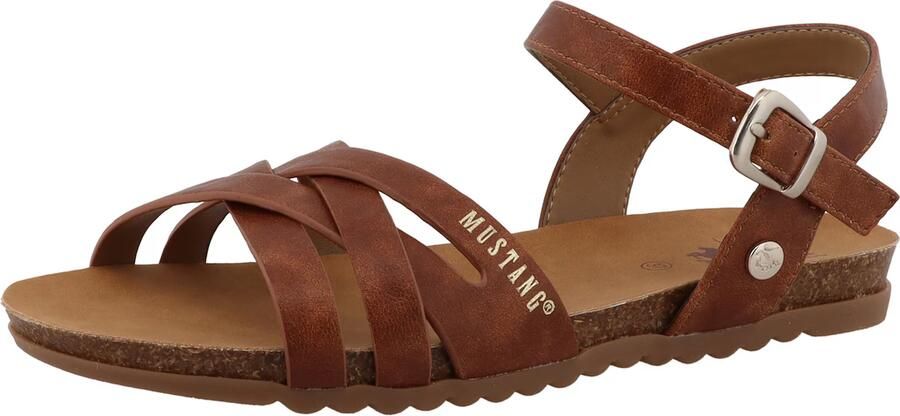 Mustang Sandalen Plat Sandalen Plat Cognac - Foto 11