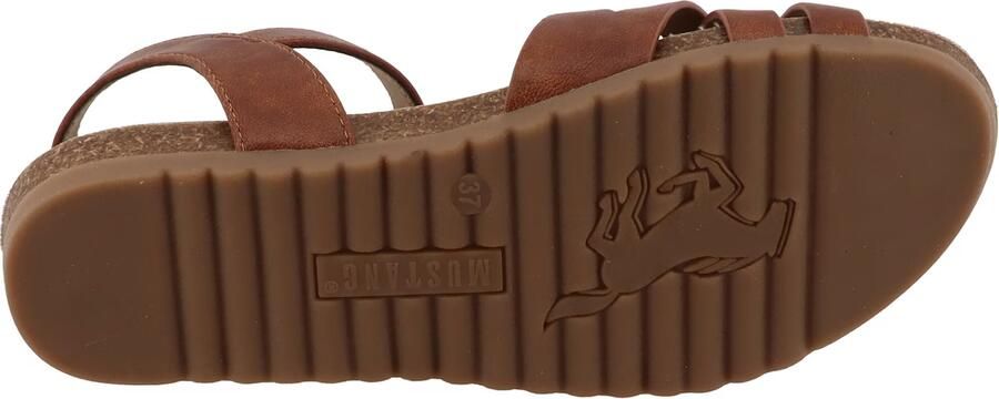 Mustang Sandalen Plat Sandalen Plat Cognac - Foto 14