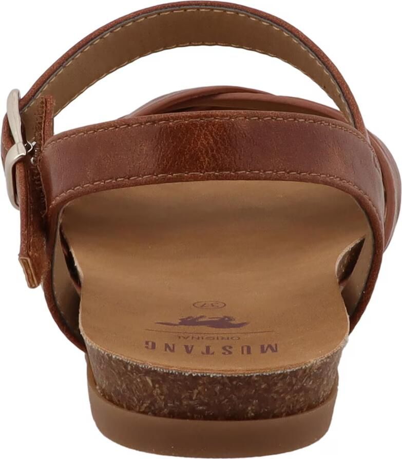 Mustang Sandalen Plat Sandalen Plat Cognac - Foto 12