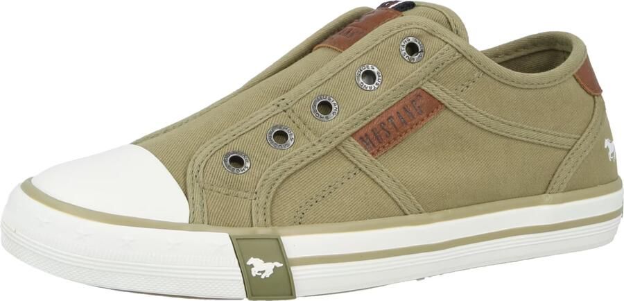 Mustang dames canvas sneaker kaki - Foto 2