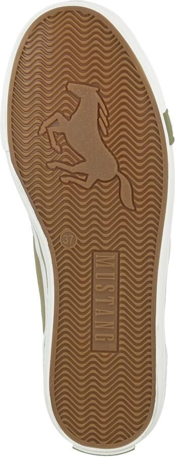 Mustang dames canvas sneaker kaki - Foto 4