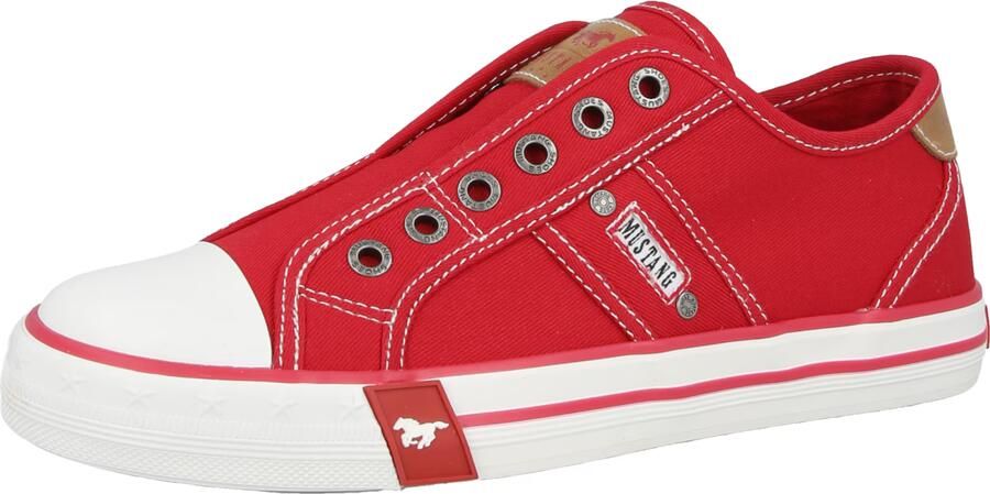 Mustang dames canvas sneaker rood - Foto 3