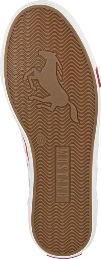 Mustang dames canvas sneaker rood - Foto 5