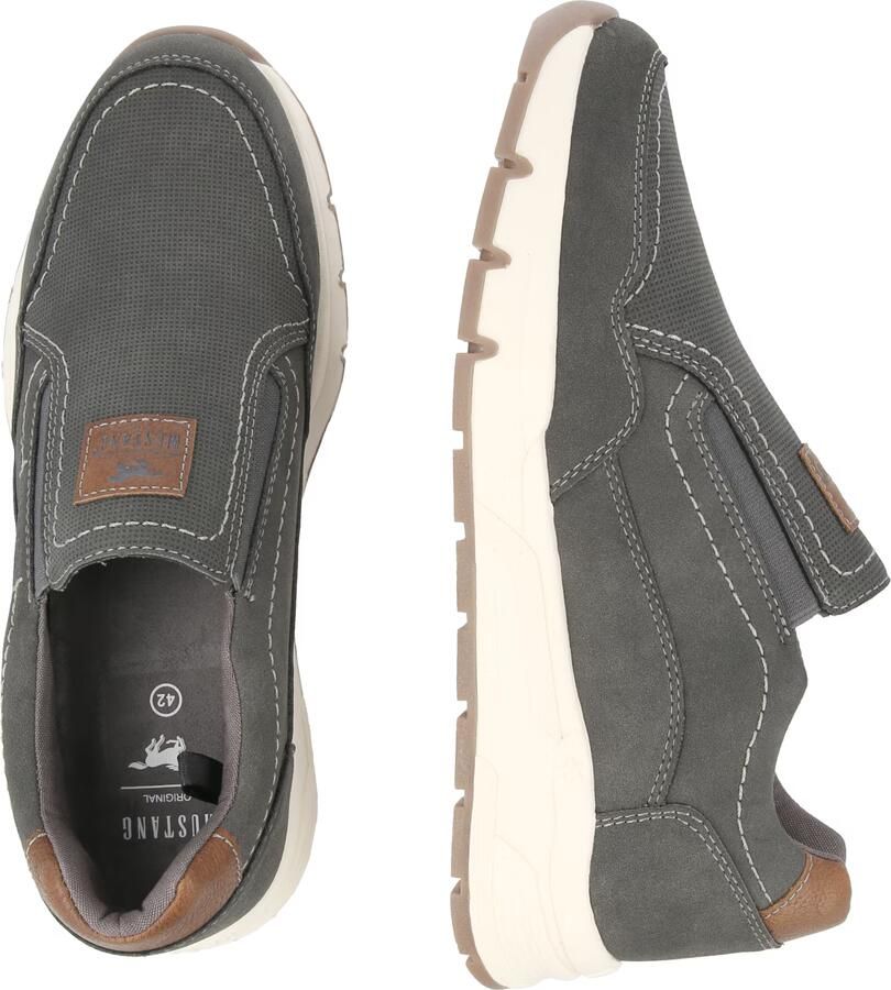 MUSTANG Slip-ons bruin donkergrijs - Foto 3