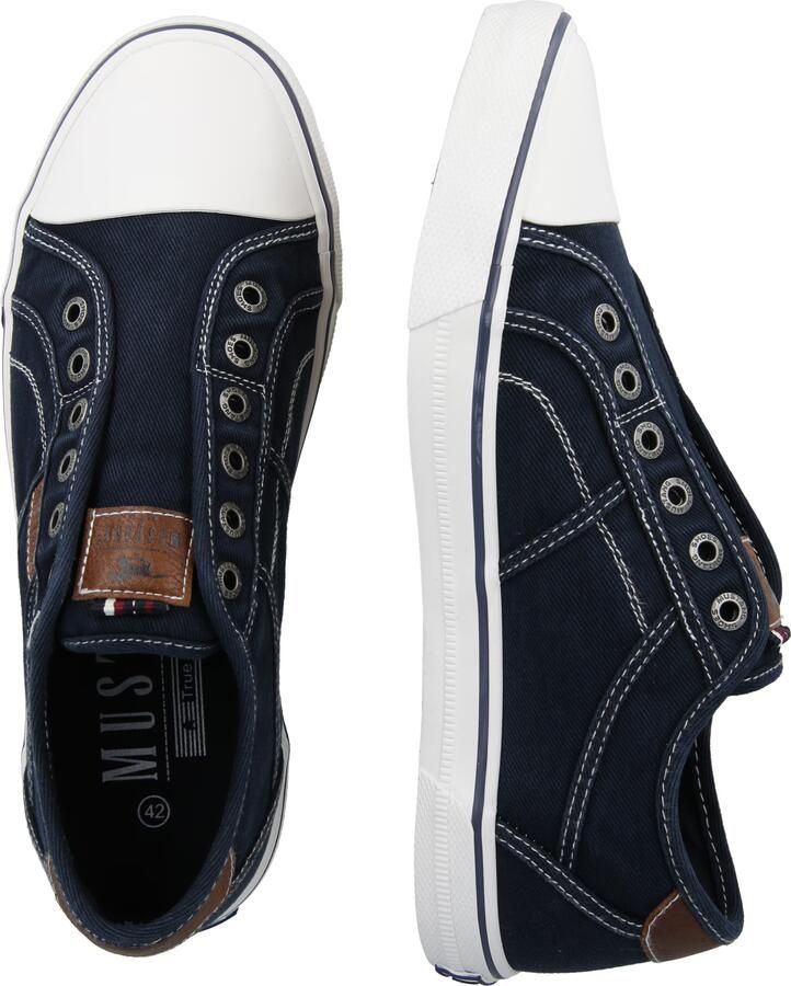 Mustang heren canvas sportschoenen donkerblauw - Foto 3