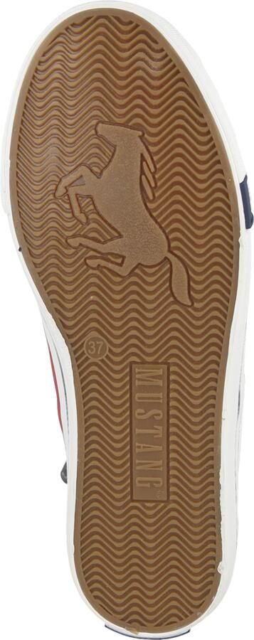 Mustang dames hoge canvas sneaker wit - Foto 4
