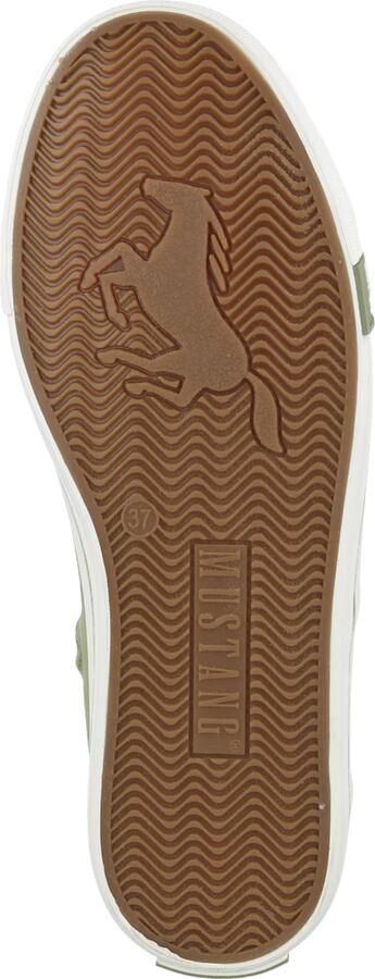 MUSTANG Sneakers hoog bruin olijfgroen wit - Foto 5
