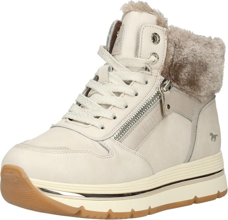 MUSTANG Sneakers hoog lichtbeige