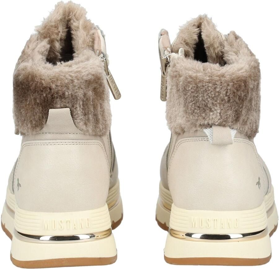 MUSTANG Sneakers hoog lichtbeige - Foto 2