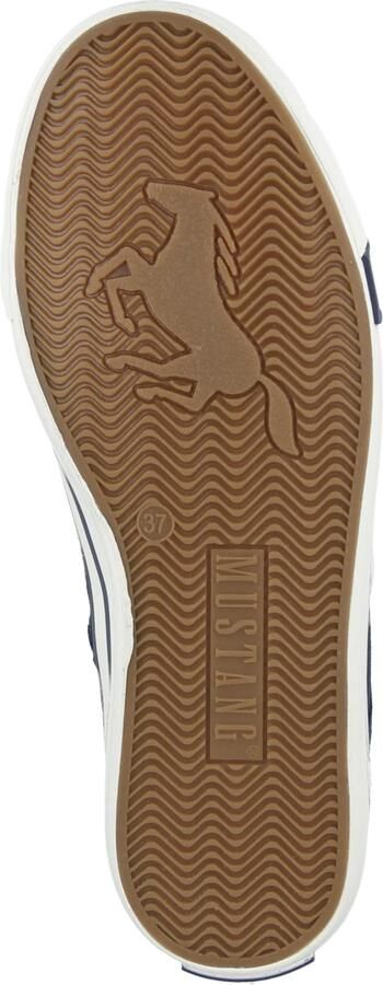 Mustang dames hoge canvas sneaker blauw - Foto 4