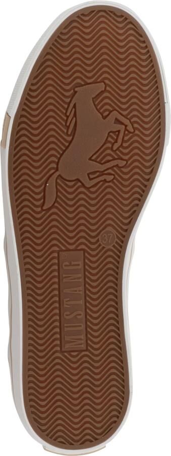 Mustang dames canvas sneaker beige - Foto 4