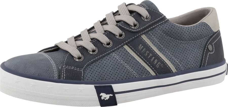 MUSTANG Sneakers laag beige marine saffier - Foto 2