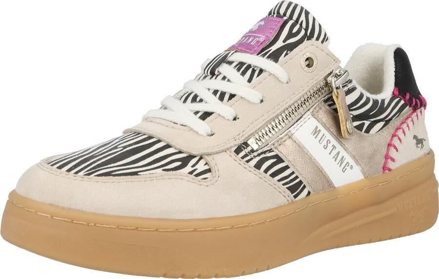 MUSTANG Sneakers laag beige pink zwart wit - Foto 7
