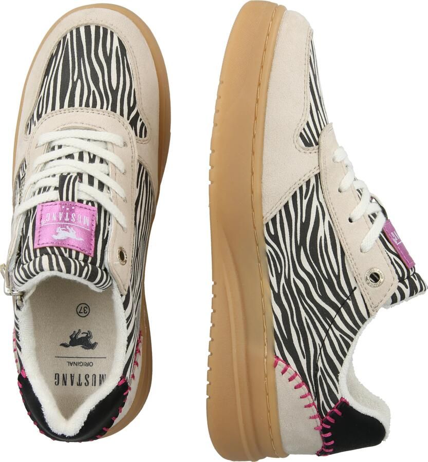 MUSTANG Sneakers laag beige pink zwart wit - Foto 8