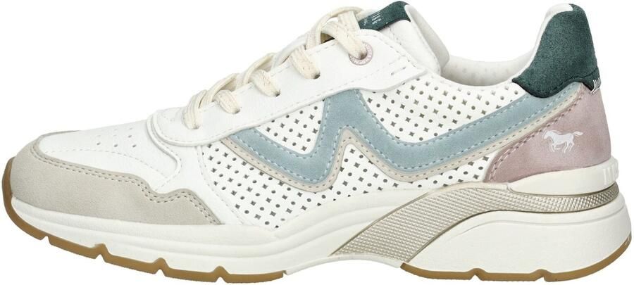 MUSTANG Sneakers laag beige smoky blue oudroze wit - Foto 6