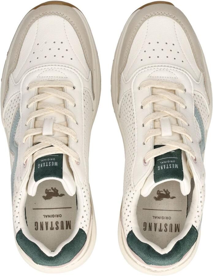 MUSTANG Sneakers laag beige smoky blue oudroze wit - Foto 2