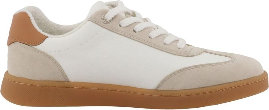 MUSTANG Sneakers laag beige wit - Foto 5