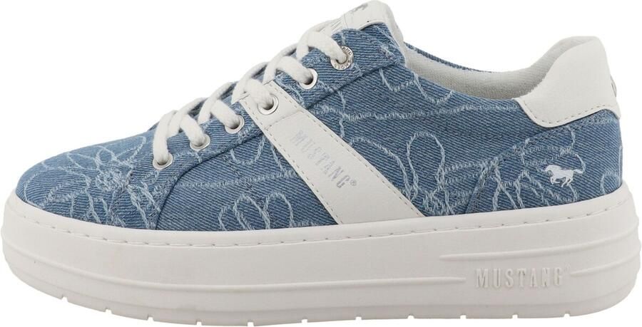 MUSTANG Sneakers laag blauw denim white denim - Foto 4