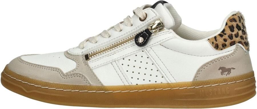 MUSTANG Sneakers laag bruin taupe zwart wit - Foto 6