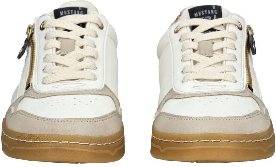 MUSTANG Sneakers laag bruin taupe zwart wit - Foto 3