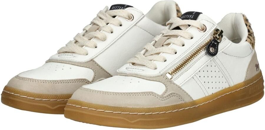 MUSTANG Sneakers laag bruin taupe zwart wit - Foto 5