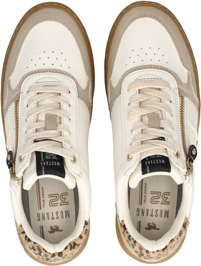 MUSTANG Sneakers laag bruin taupe zwart wit - Foto 2