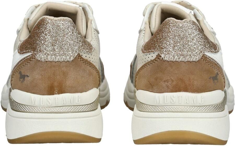 MUSTANG Sneakers laag bruin wit - Foto 4