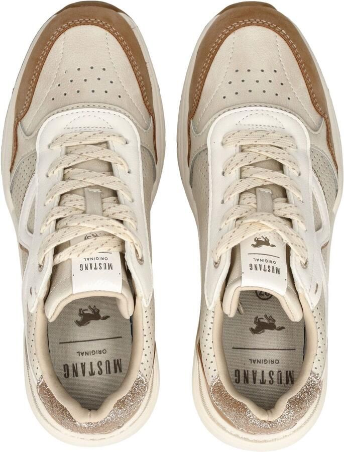 MUSTANG Sneakers laag bruin wit - Foto 5