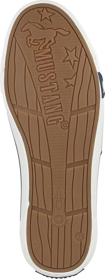 MUSTANG Sneakers laag cognac donkergrijs - Foto 4