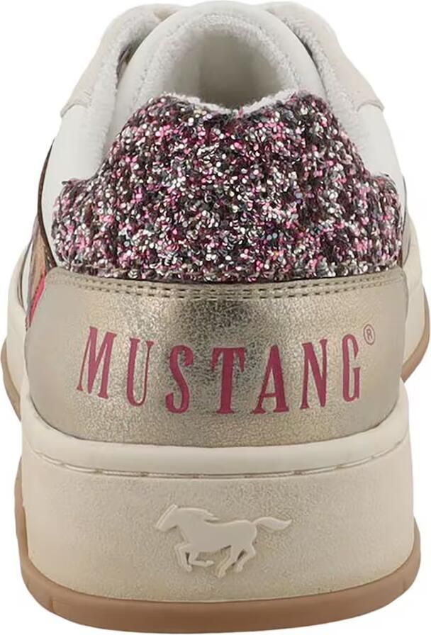 MUSTANG Sneakers laag crème bruin lichtroze wit - Foto 5