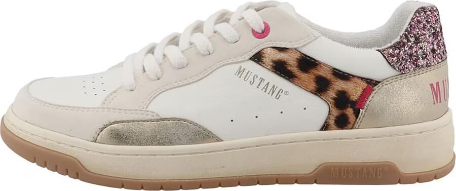 MUSTANG Sneakers laag crème bruin lichtroze wit - Foto 6